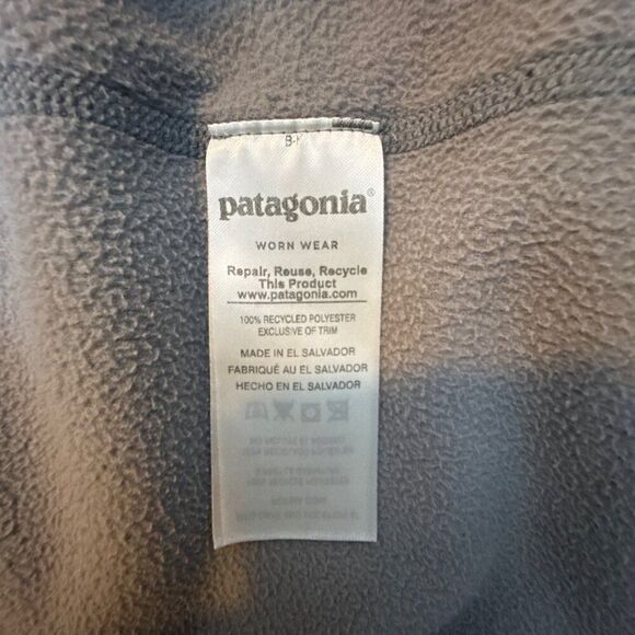 Patagonia Womens 100% Recycled Polyester Gray Fleece Quarter-Zip Pullover Size S - Picture 4 of 6